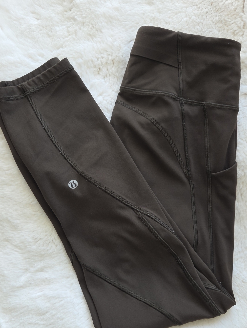 lululemon athletica High-Rise Leggings in Dark Olive Brown Size 6